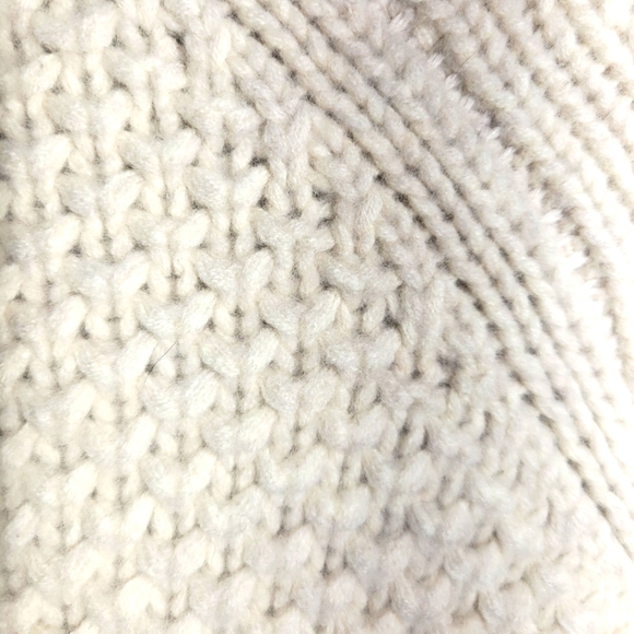 Banana Republic Merino wool popcorn Honeycomb Stitch Sweater cream ecru small - Picture 6 of 9